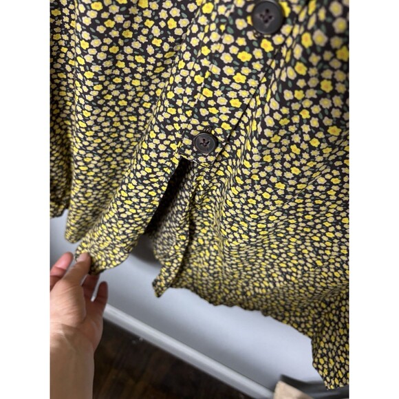 Madewell Spring Fling Womens Easy midi Dress Front Cutout Bitsy Floral L - Picture 11 of 14